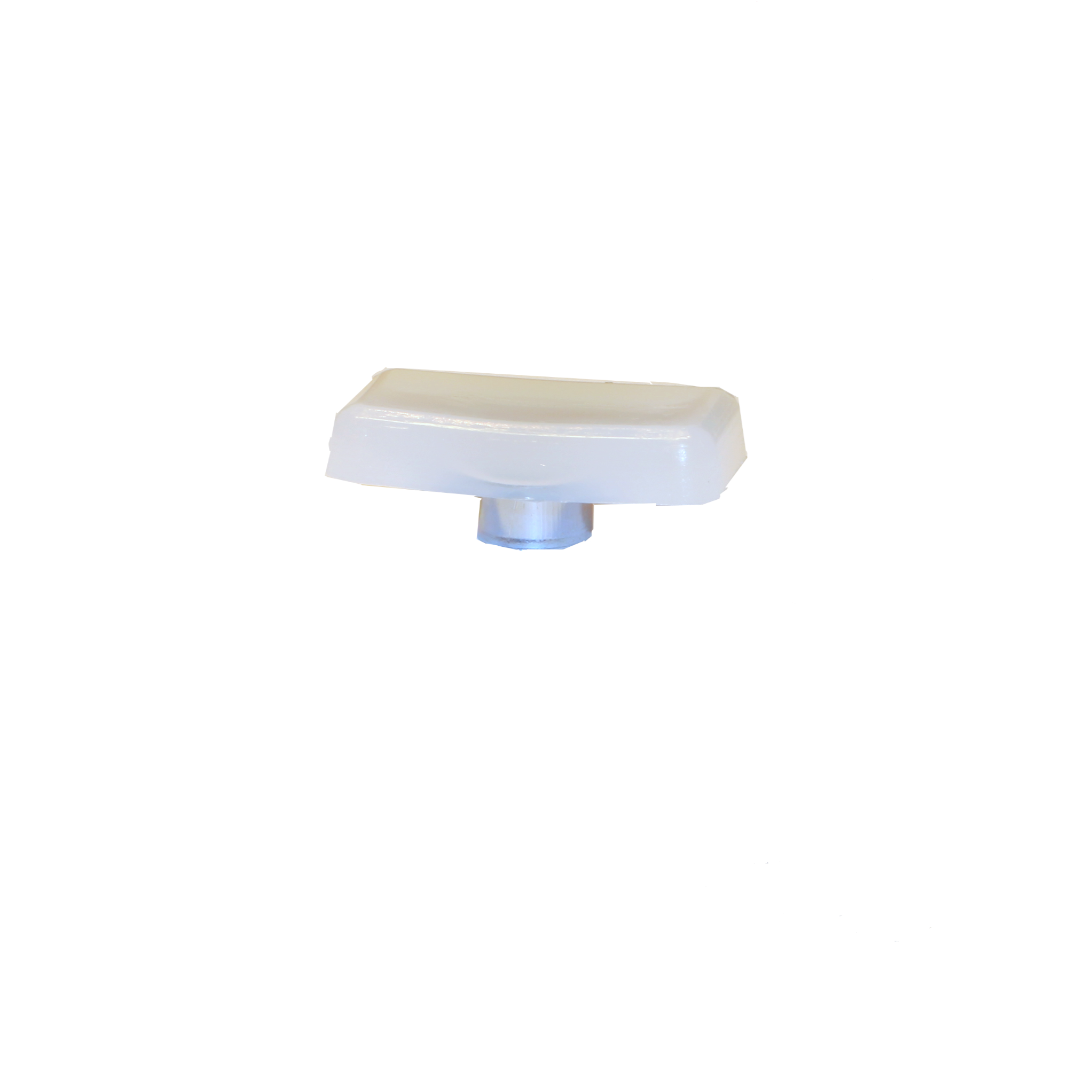 Rektangulära möbeltassar av polyeten för glidskydd på möbelben.