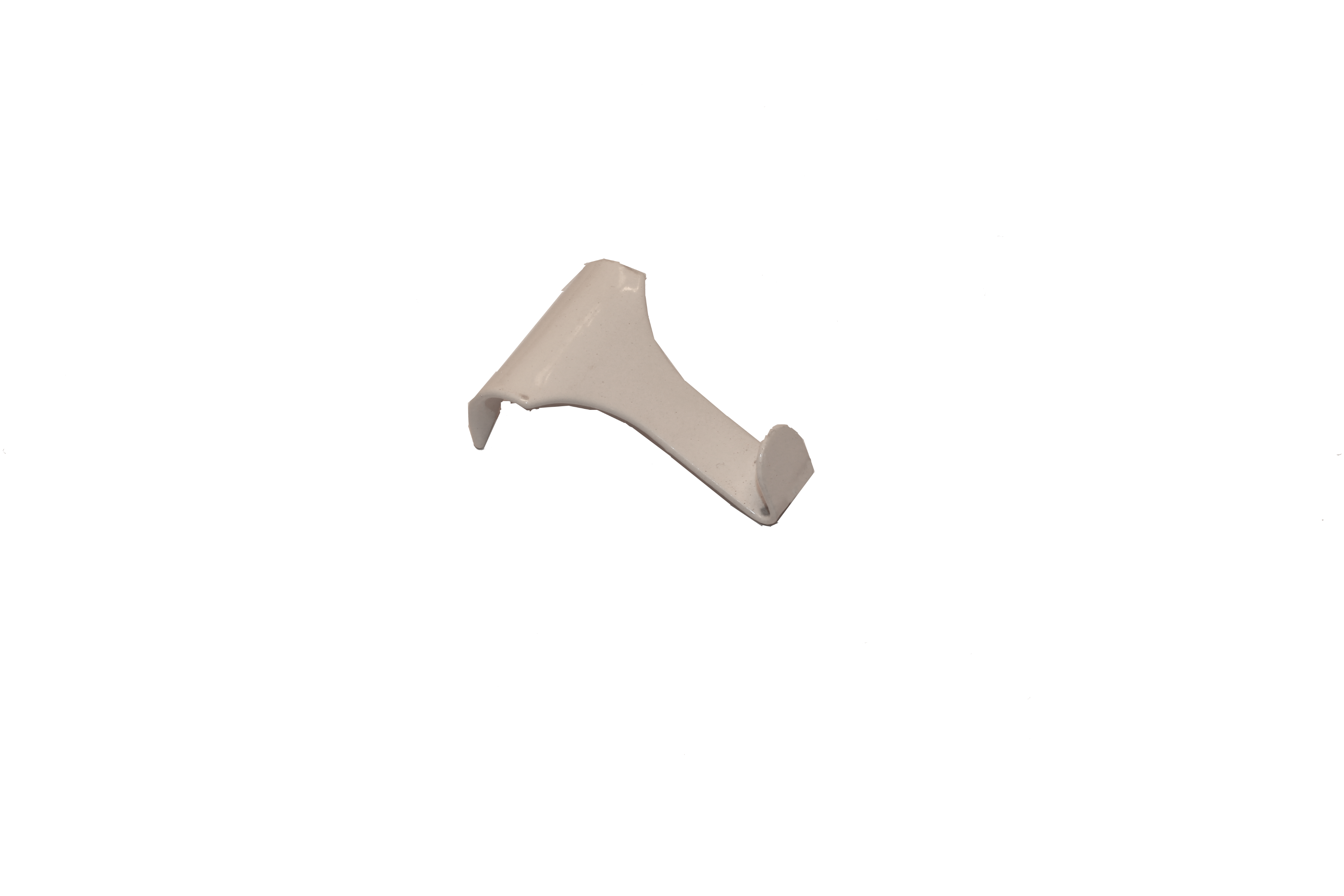 Tavellistkrok metal hook against a white background.