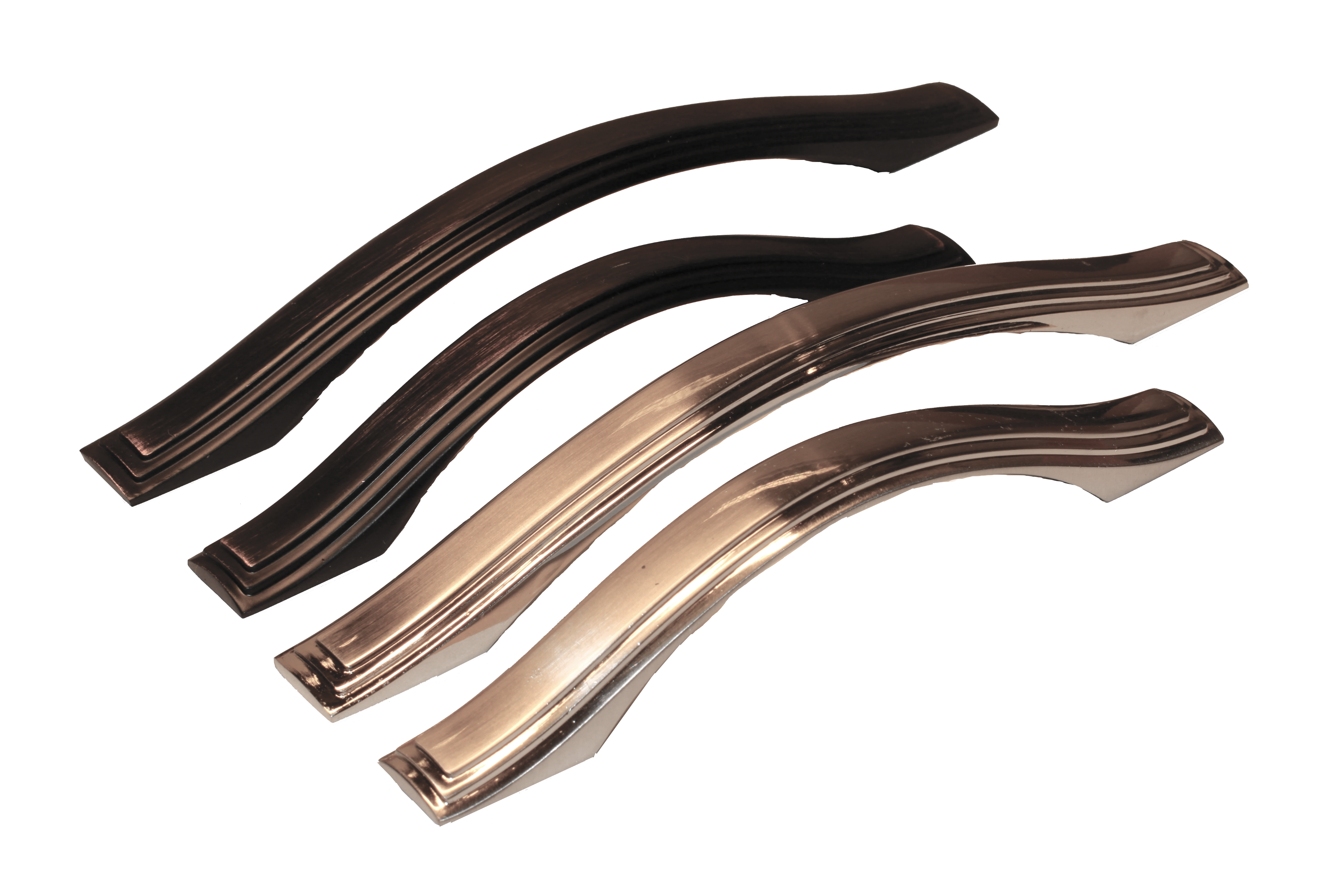 Moderna handtag i två storlekar i stilren design.