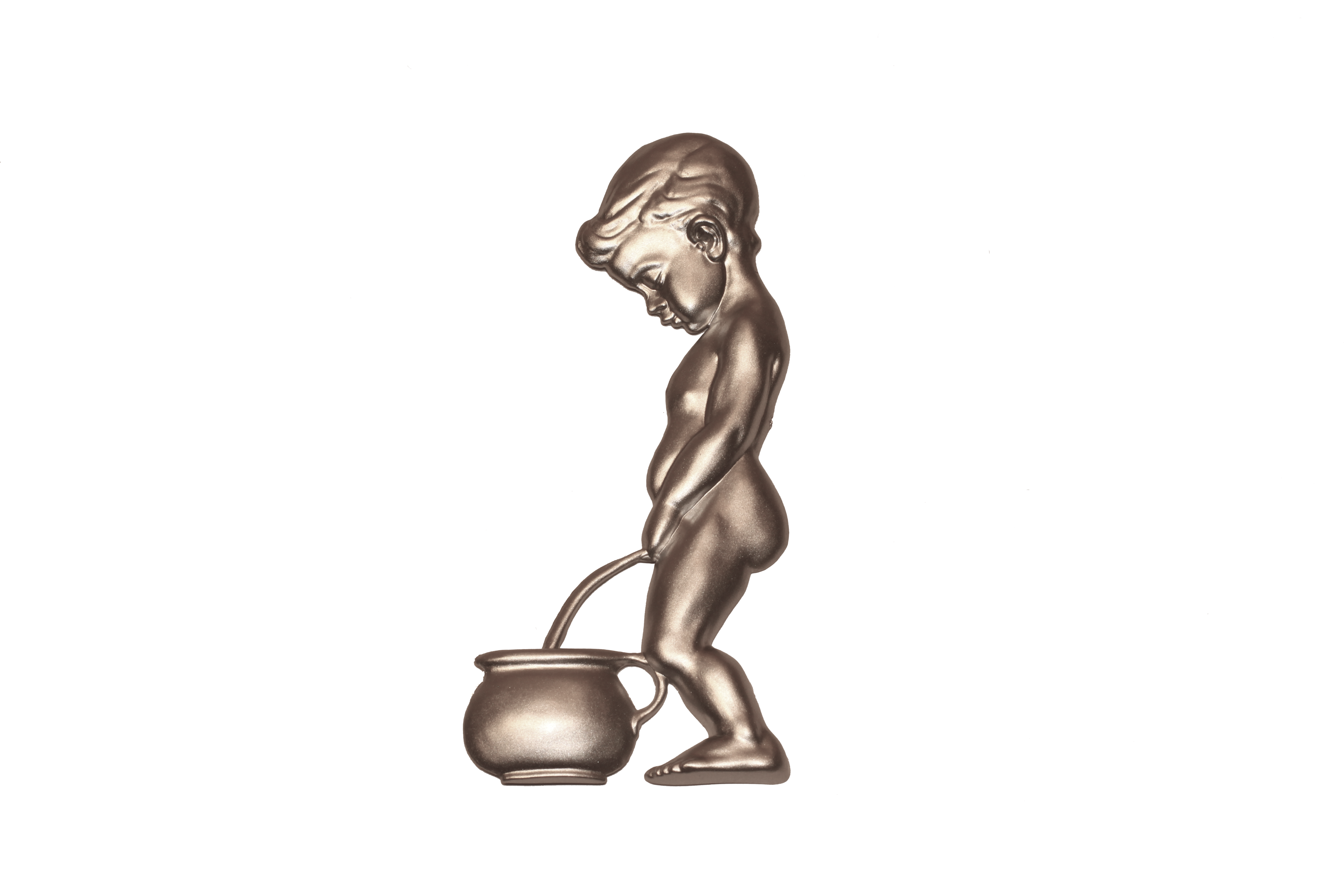 Elegant toalettskylt i silver och guld med stilren design för hem och kontor