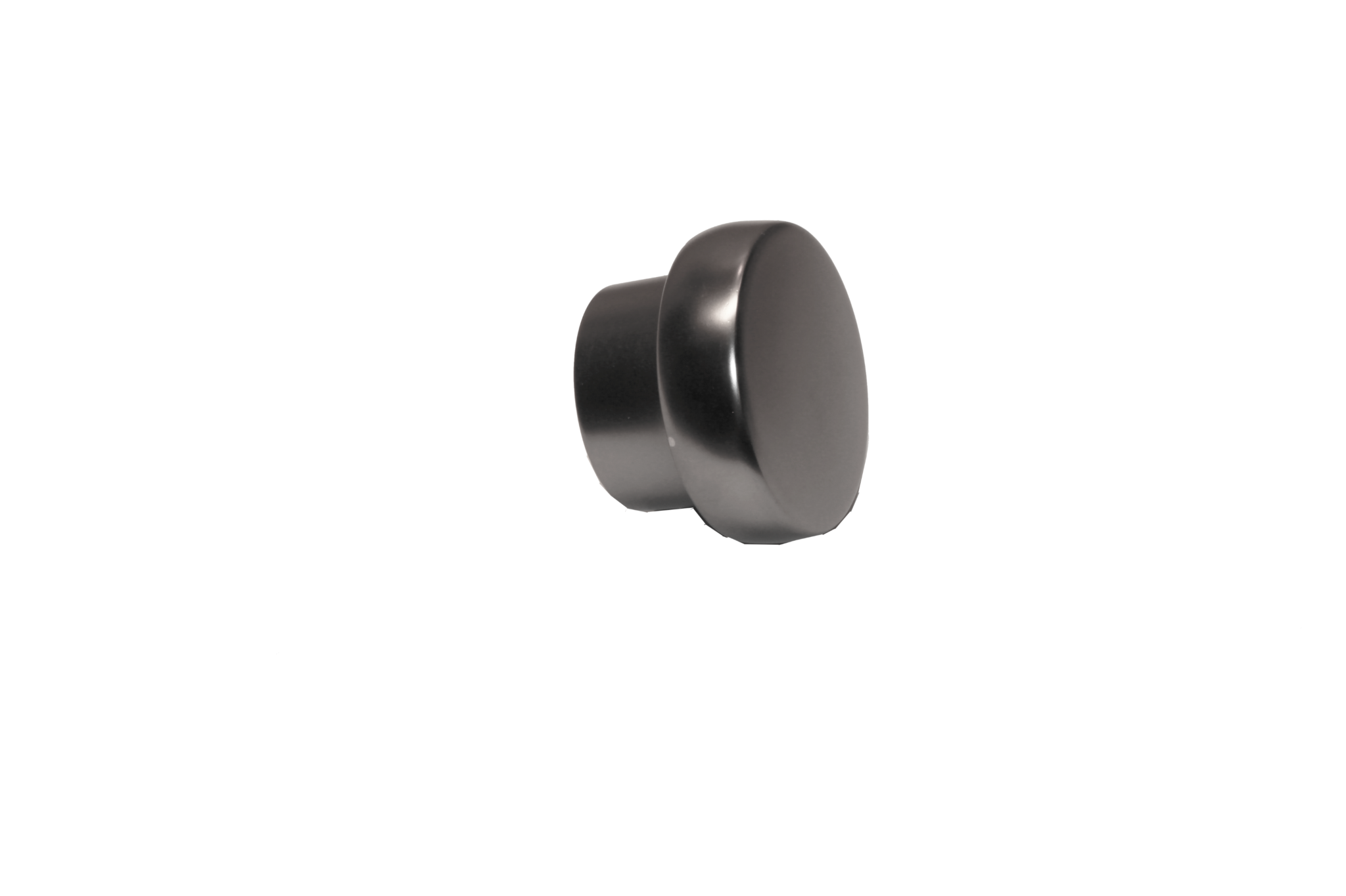 Rund knopp med platt framsida i stilren design.