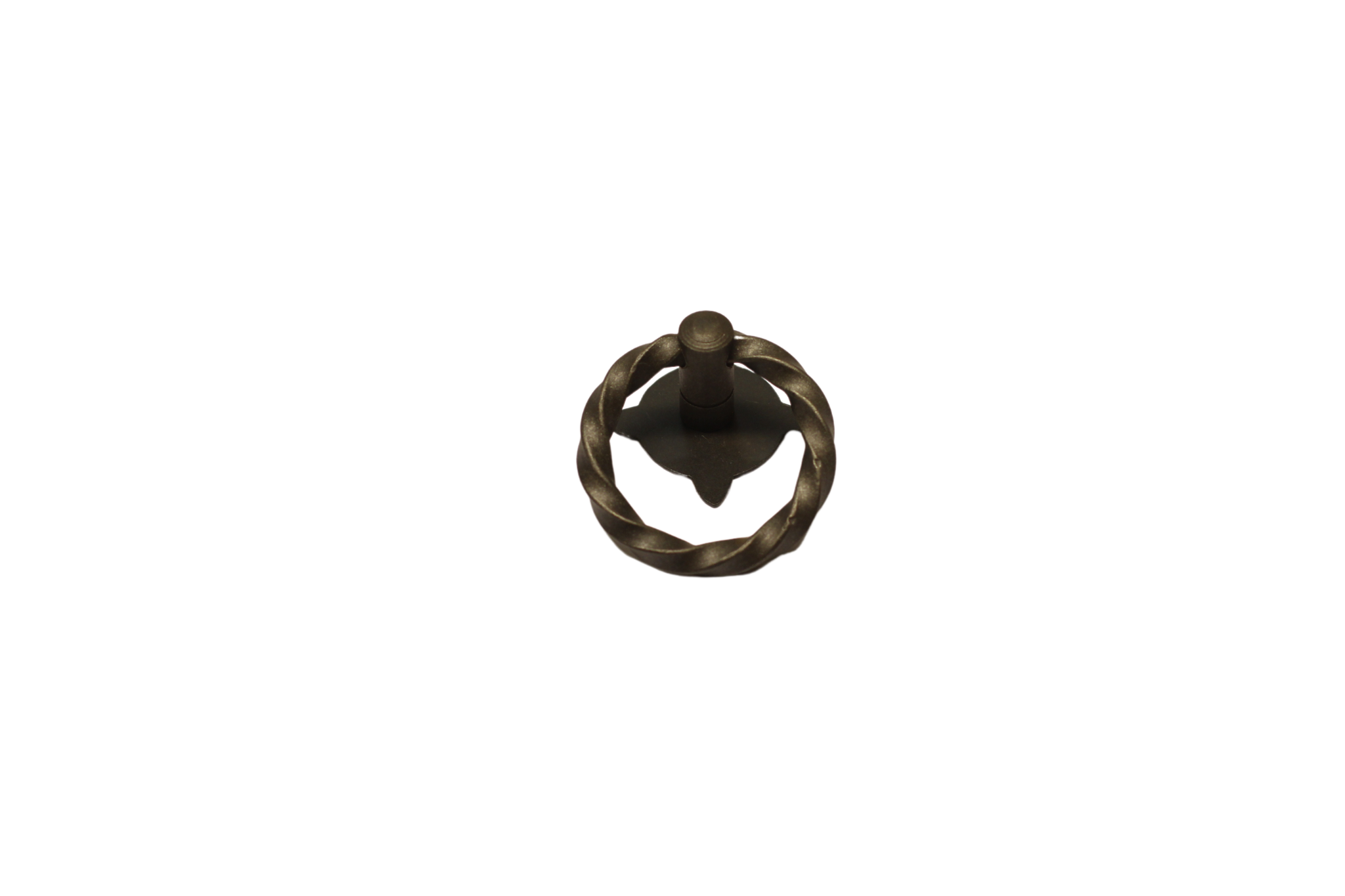 Ringhandtag 43mm smide svart metall dörrbeslag