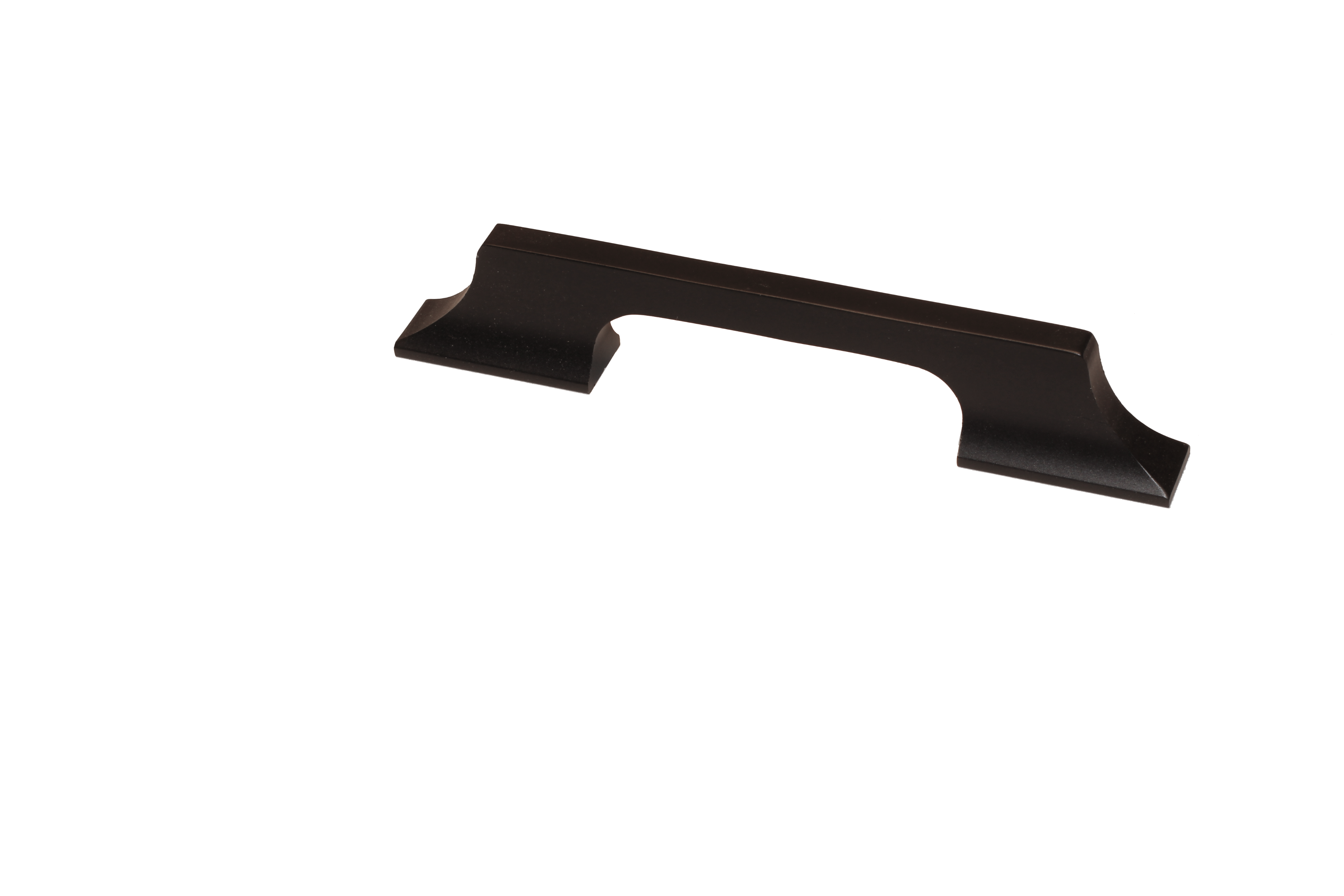 Stilrent svart handtag i modern design, finns i två längder.