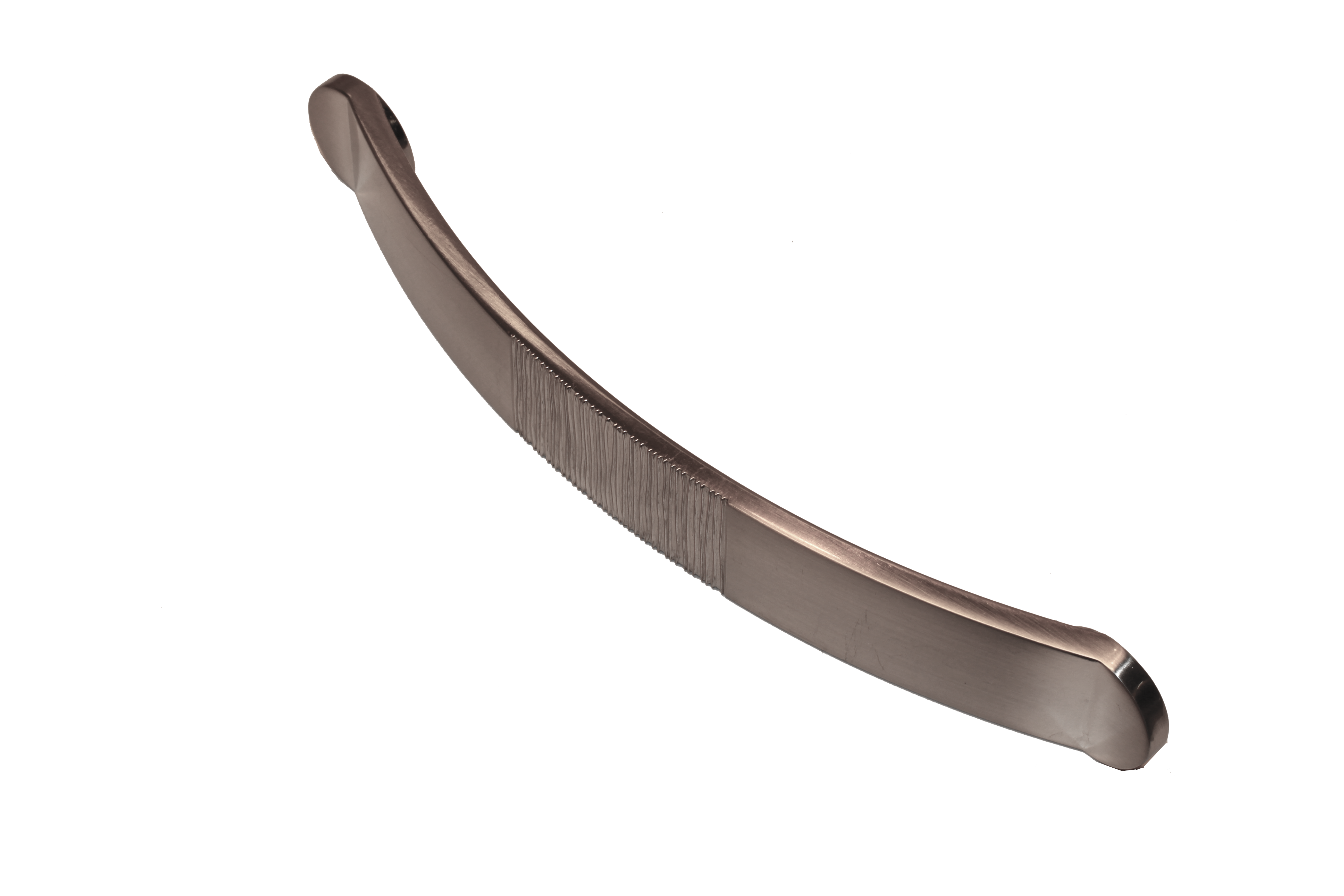 Handtag i borstat stål med modern elegans och hållbar yta, 160 mm c/c.