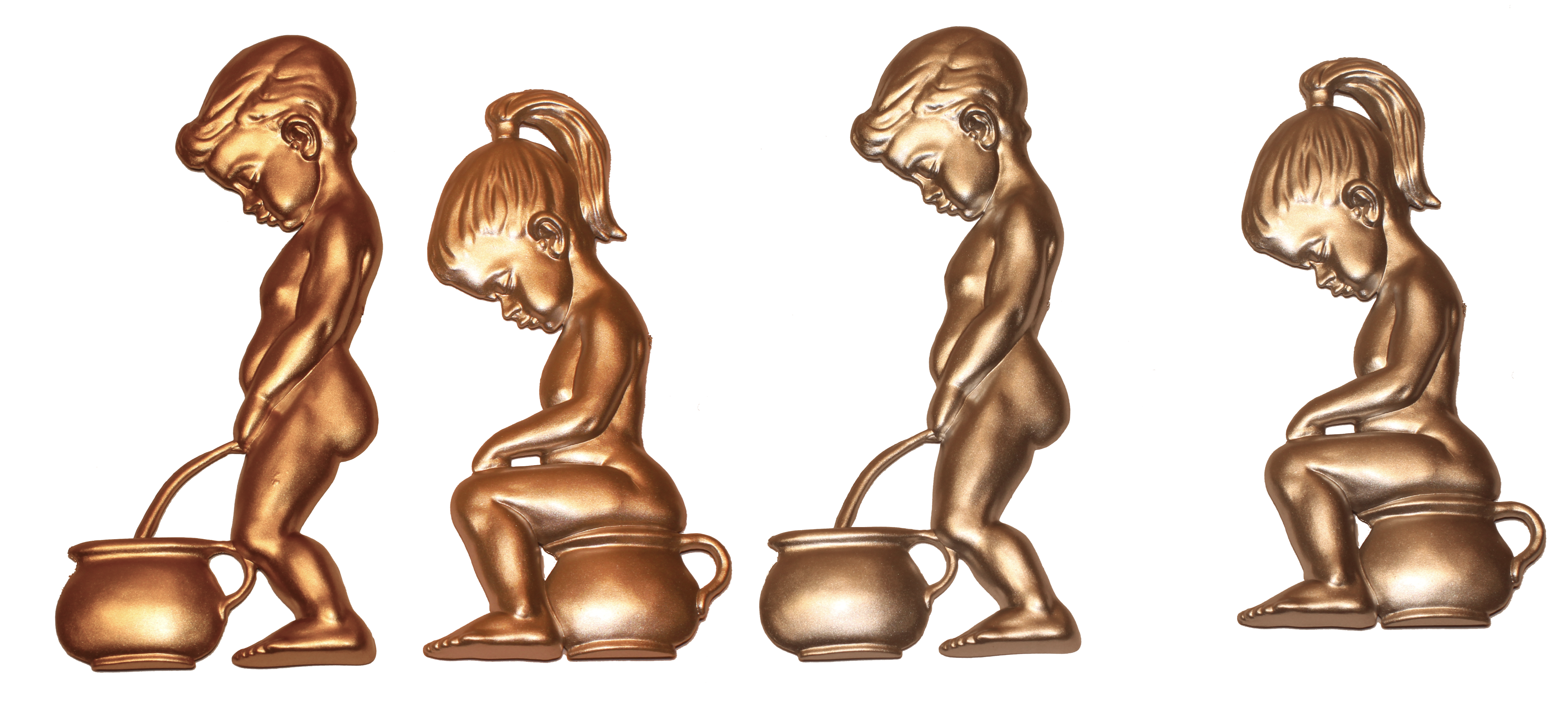 Toalettskylt metallic figure designs